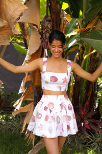 Sotavento Top in Conchitas White Print