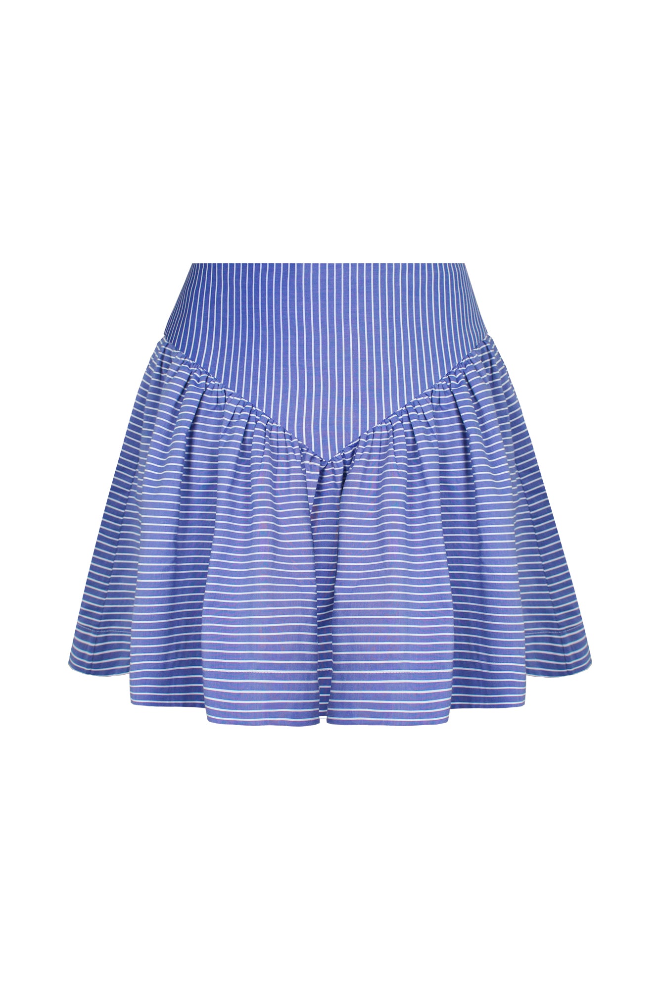 Sotavento Mini Skirt in Blue Stripes