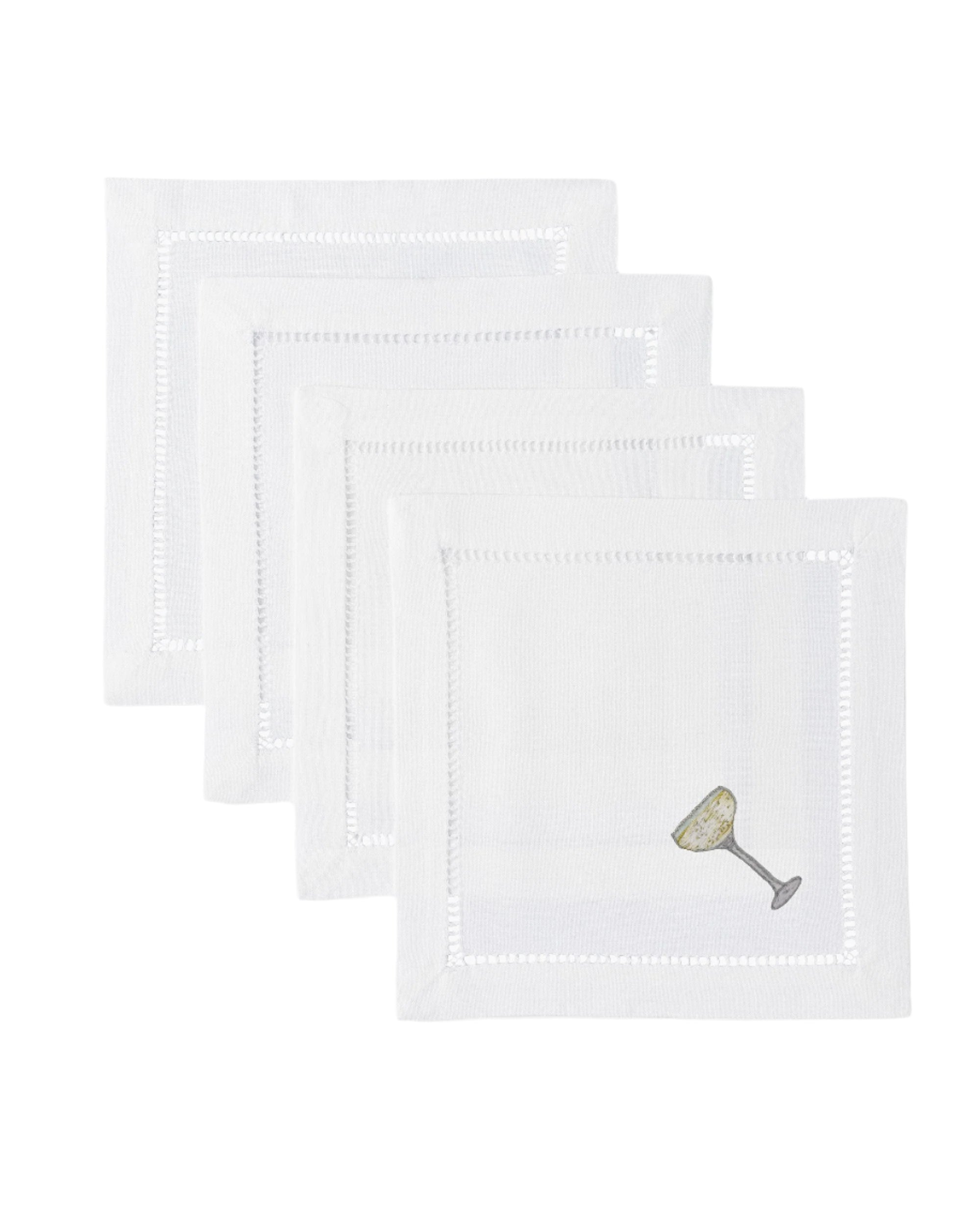 Sparkling Coupe Cocktail Napkins, Set of 4
