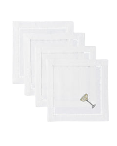 Sparkling Coupe Cocktail Napkins, Set of 4
