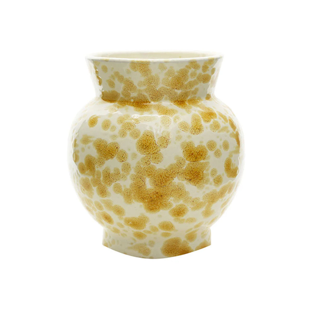 Speckled Vase in Yellow
