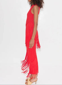 Spiral Knit Dress in Paprika