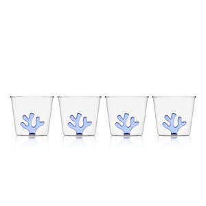 OTM Exclusive: Whimsical Tumbler Glasses in Blue, Set of 4