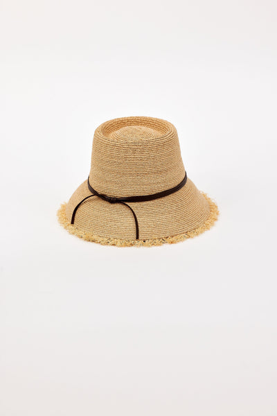 アシモクラフツ　tha HAT ザハット　ランタンシェード Zoe Lampshade in Natural/Chocolate | Over The Moon