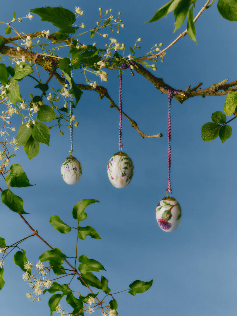 Spring Collection Mini Egg in Heartsease, Set of 2