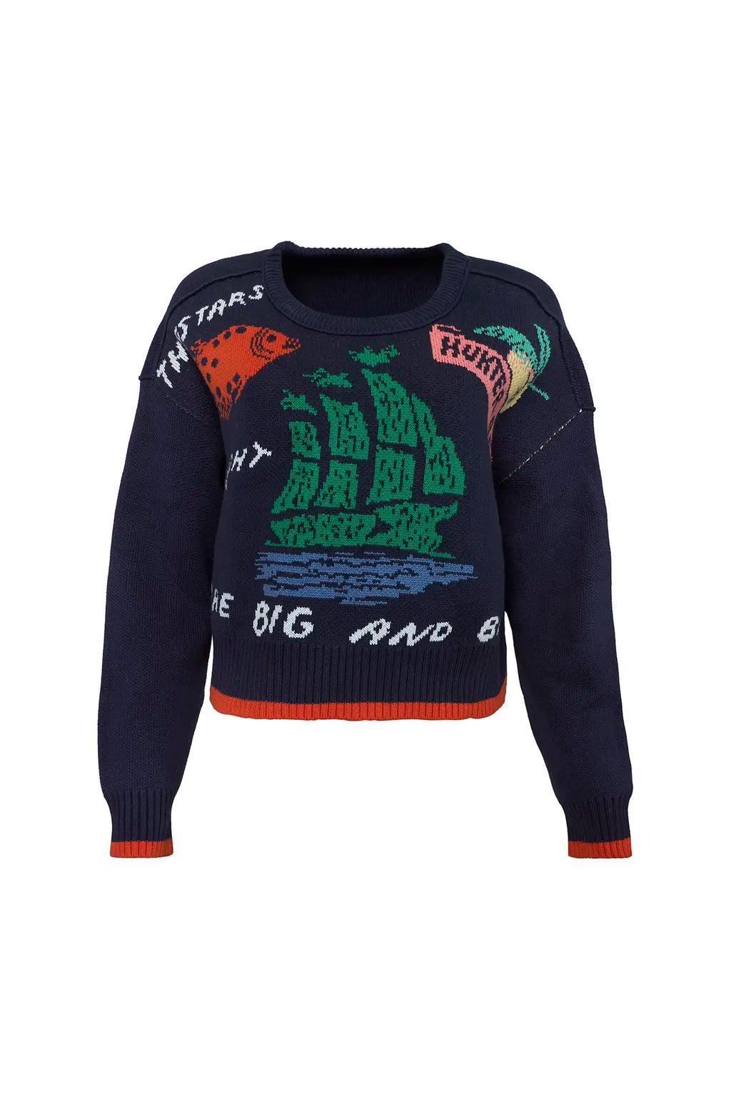 The St. Georges Sweater in deep sea. 