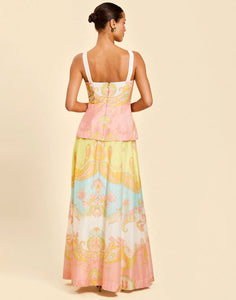 St. Germain Convertible Gown in Venetian Paisley