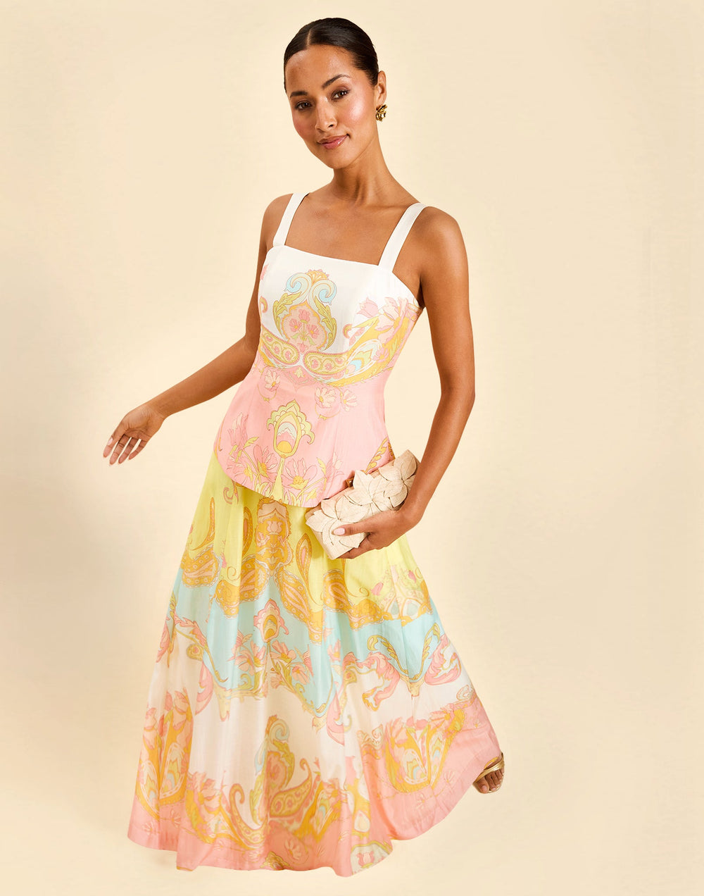 St. Germain Convertible Gown in Venetian Paisley