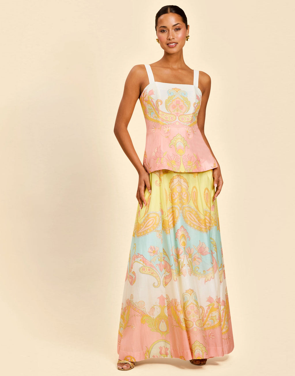 St. Germain Convertible Gown in Venetian Paisley