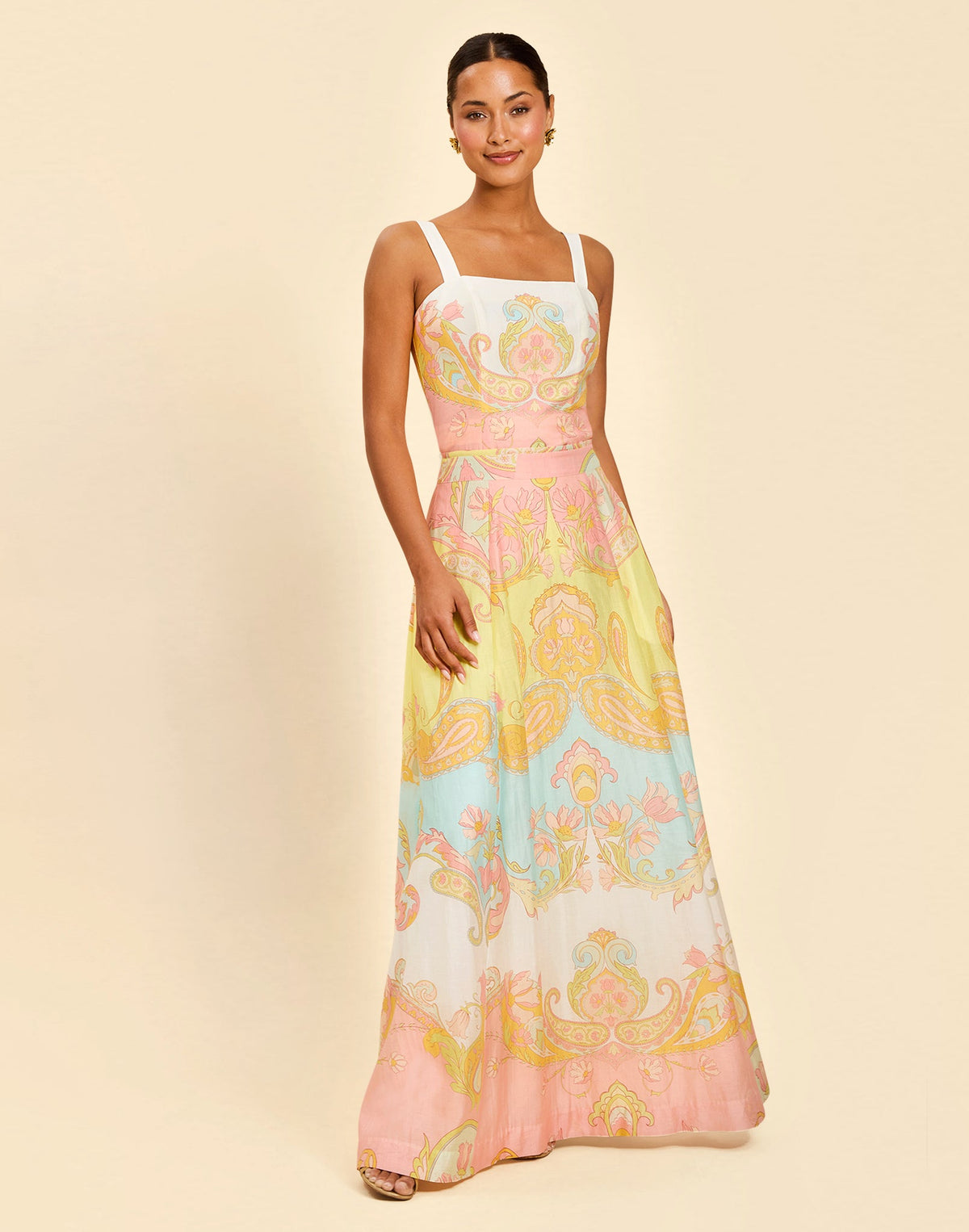 St. Germain Convertible Gown in Venetian Paisley