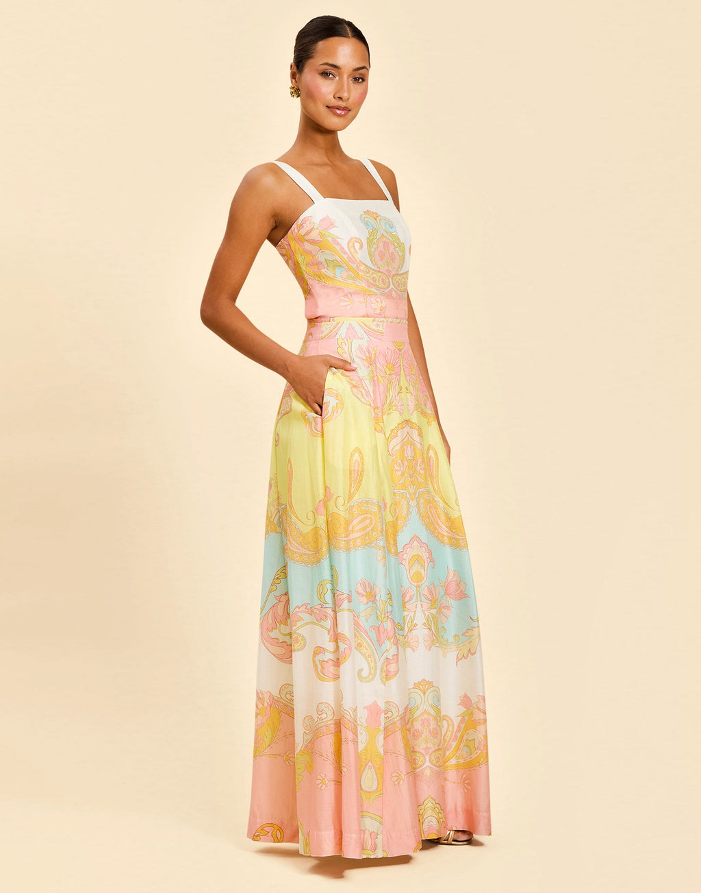 St. Germain Convertible Gown in Venetian Paisley