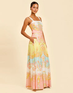 St. Germain Convertible Gown in Venetian Paisley