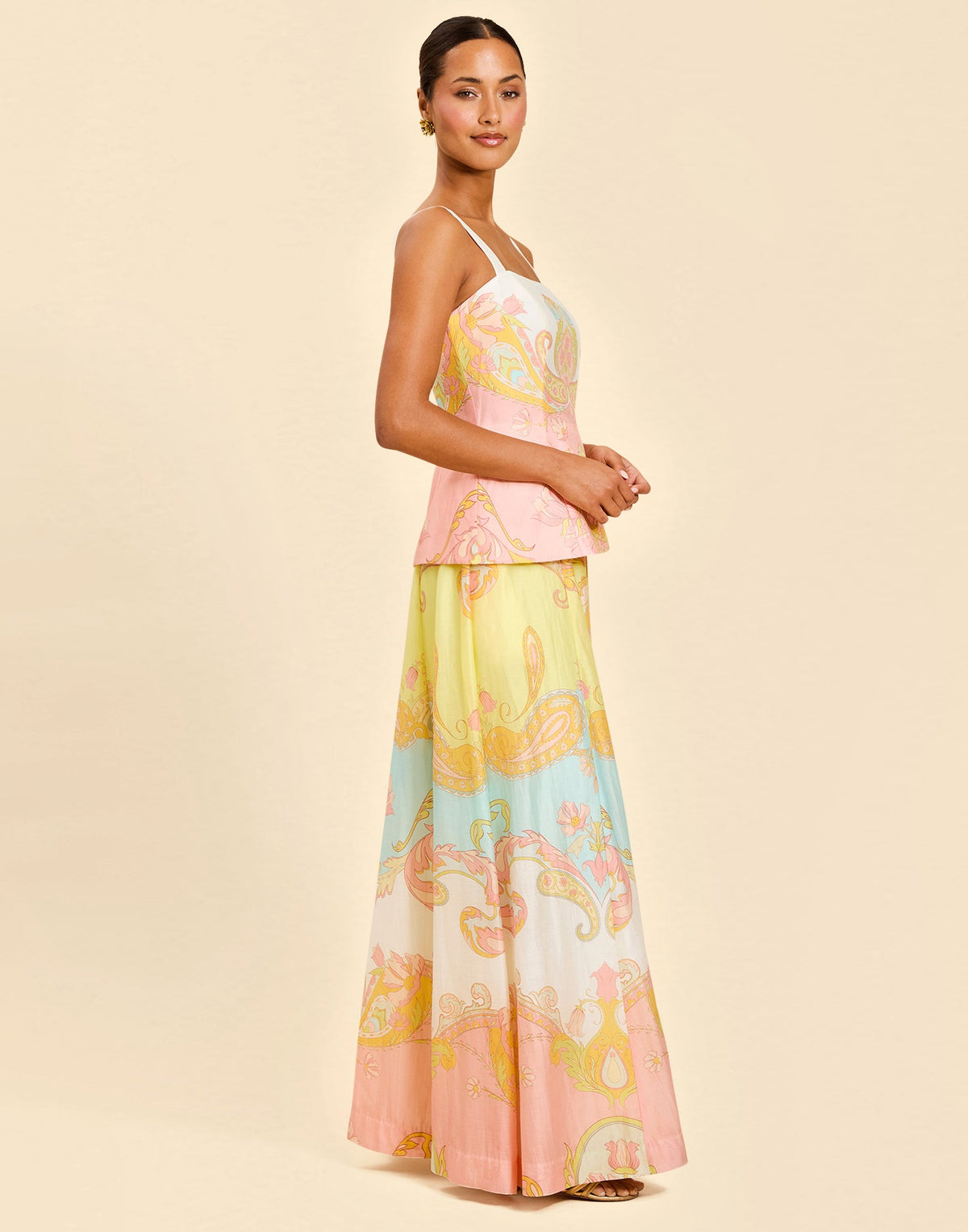 St. Germain Convertible Gown in Venetian Paisley