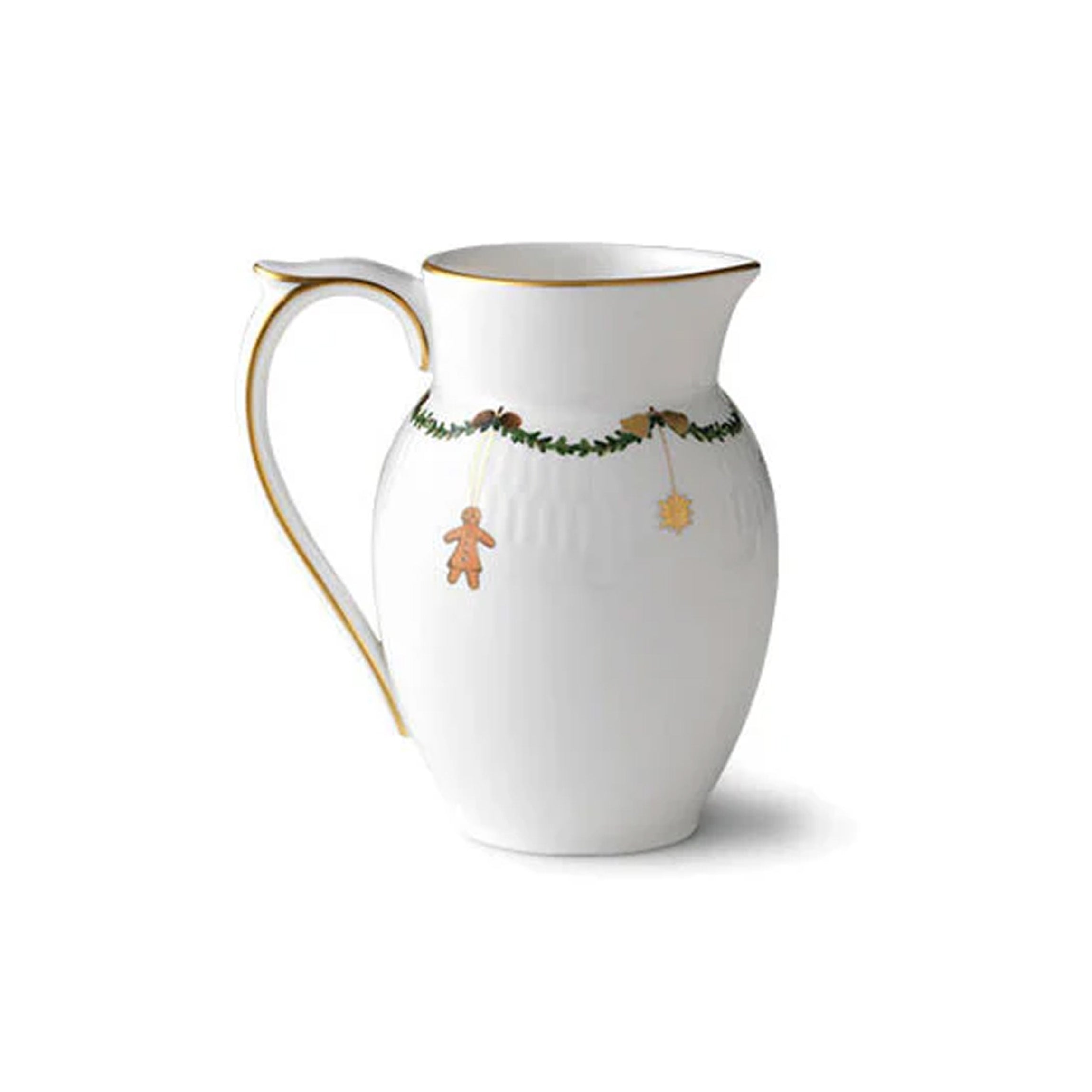 Star Fluted Christmas Creamer 13 oz