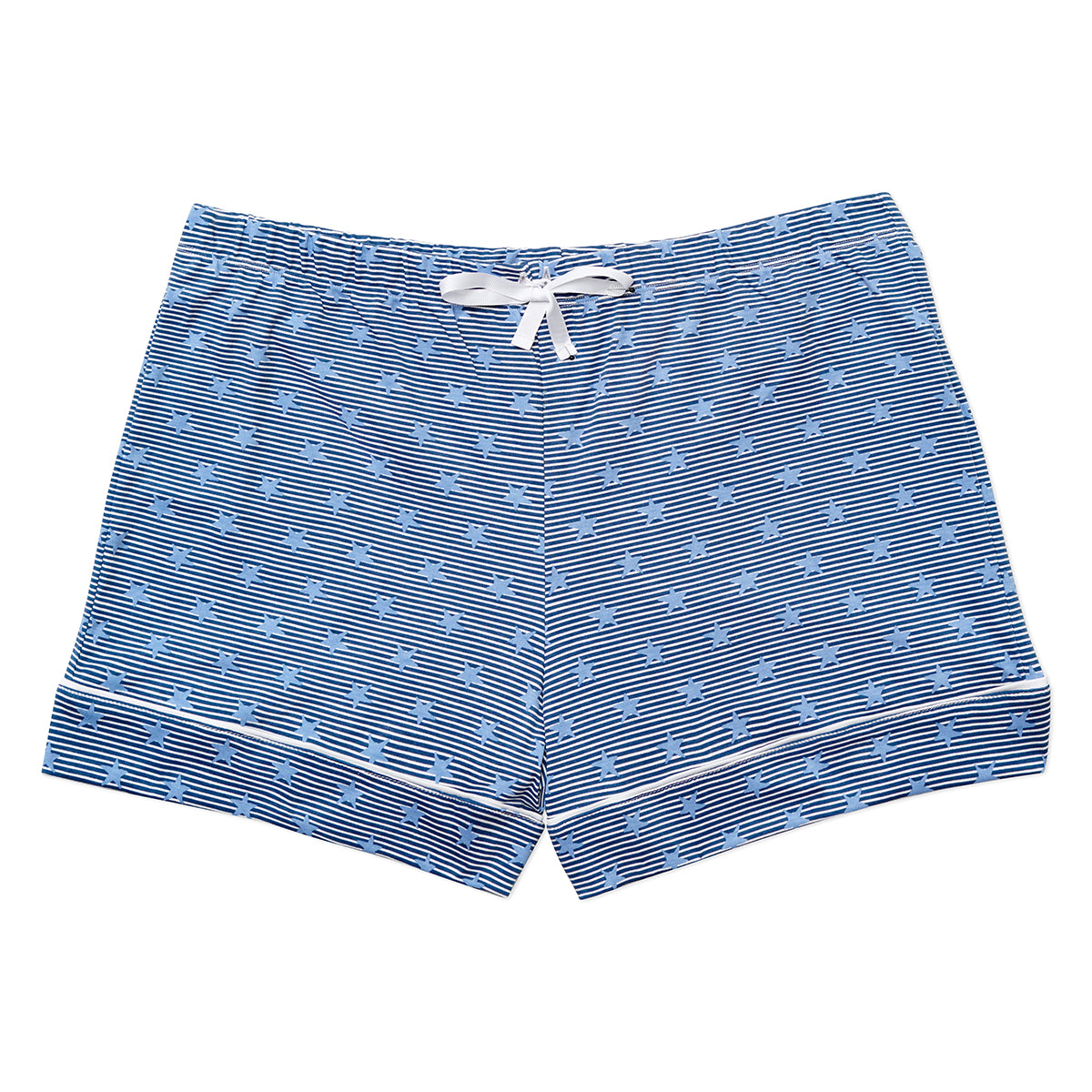 Women's Stars & Stripes Button Front Short Pajama Set in Navy