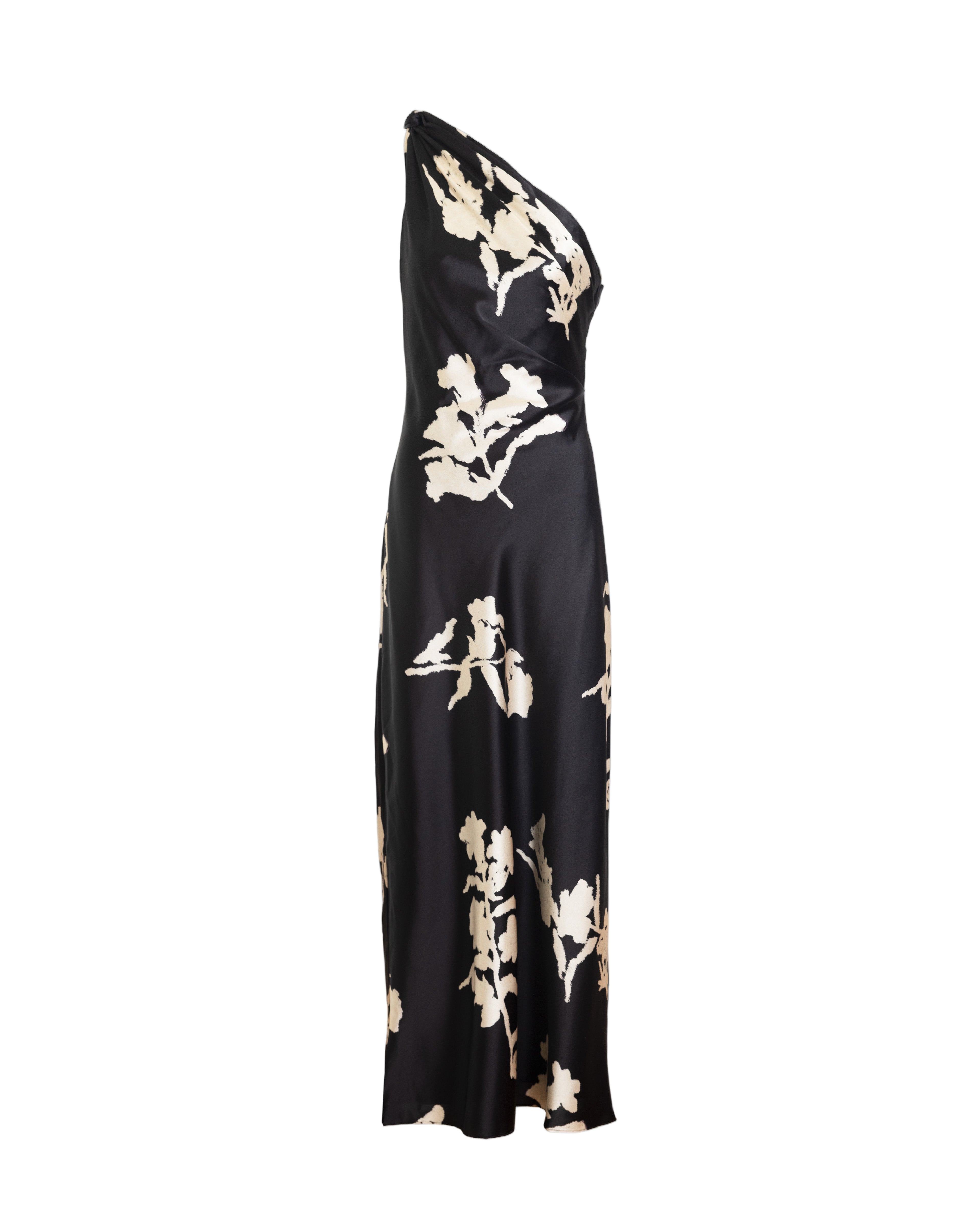 Stassi Dress in Dark Fig & Cream Multi