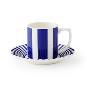 Steccato Bold Espresso Cup and Saucers, Set of 4