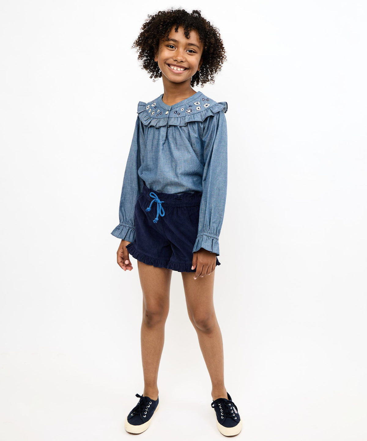 Stella Short in Navy Corduroy