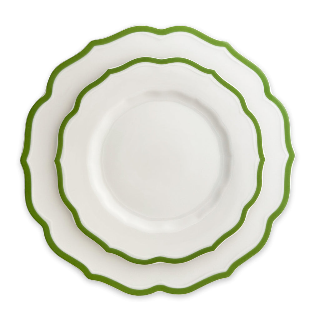 Stella Scalloped Verde Salad Plate