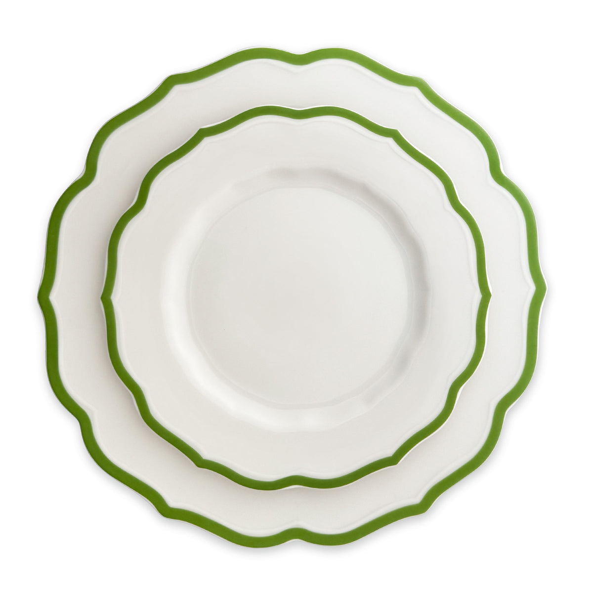 Stella Scalloped Verde Salad Plate