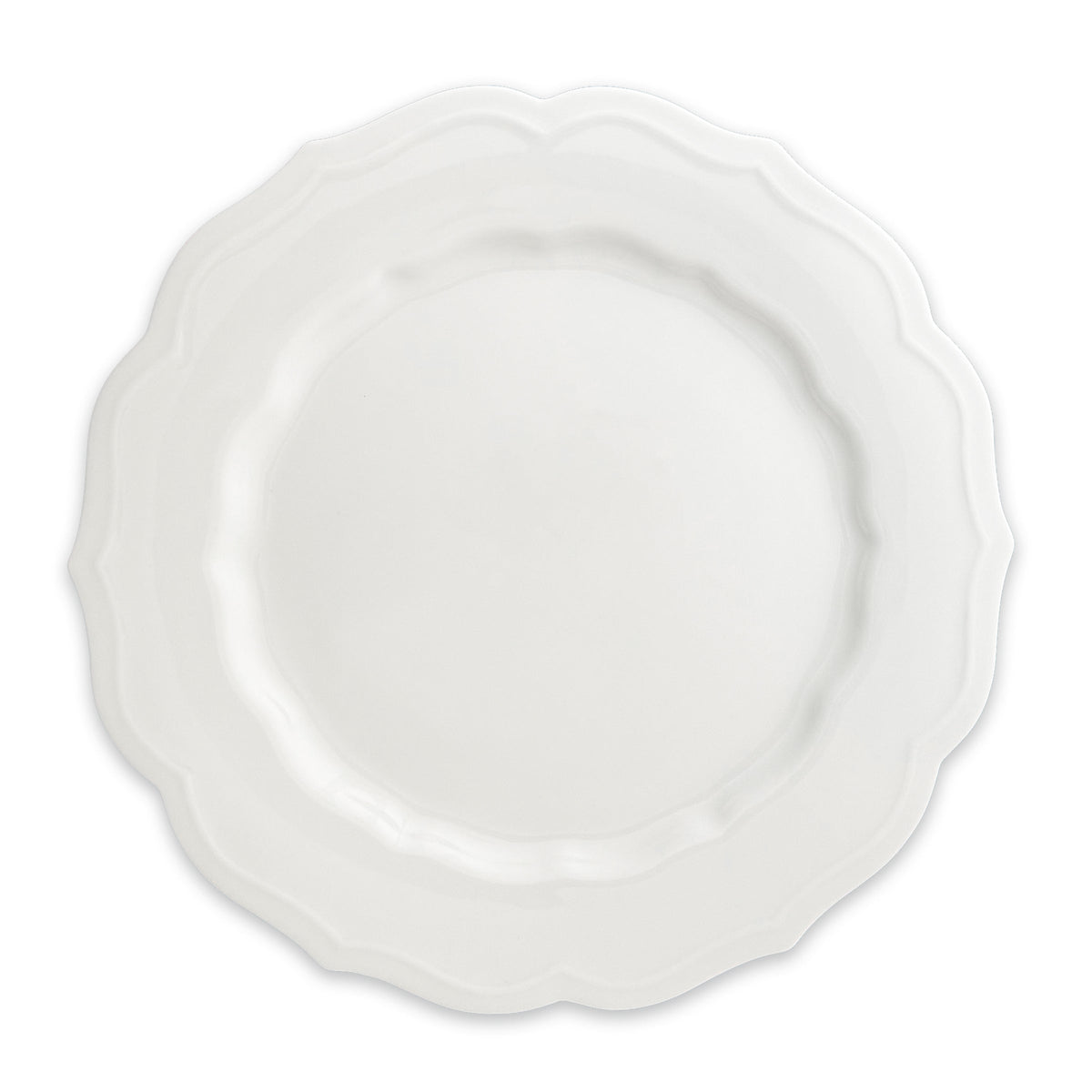 Stella Scalloped White Dinner Plate