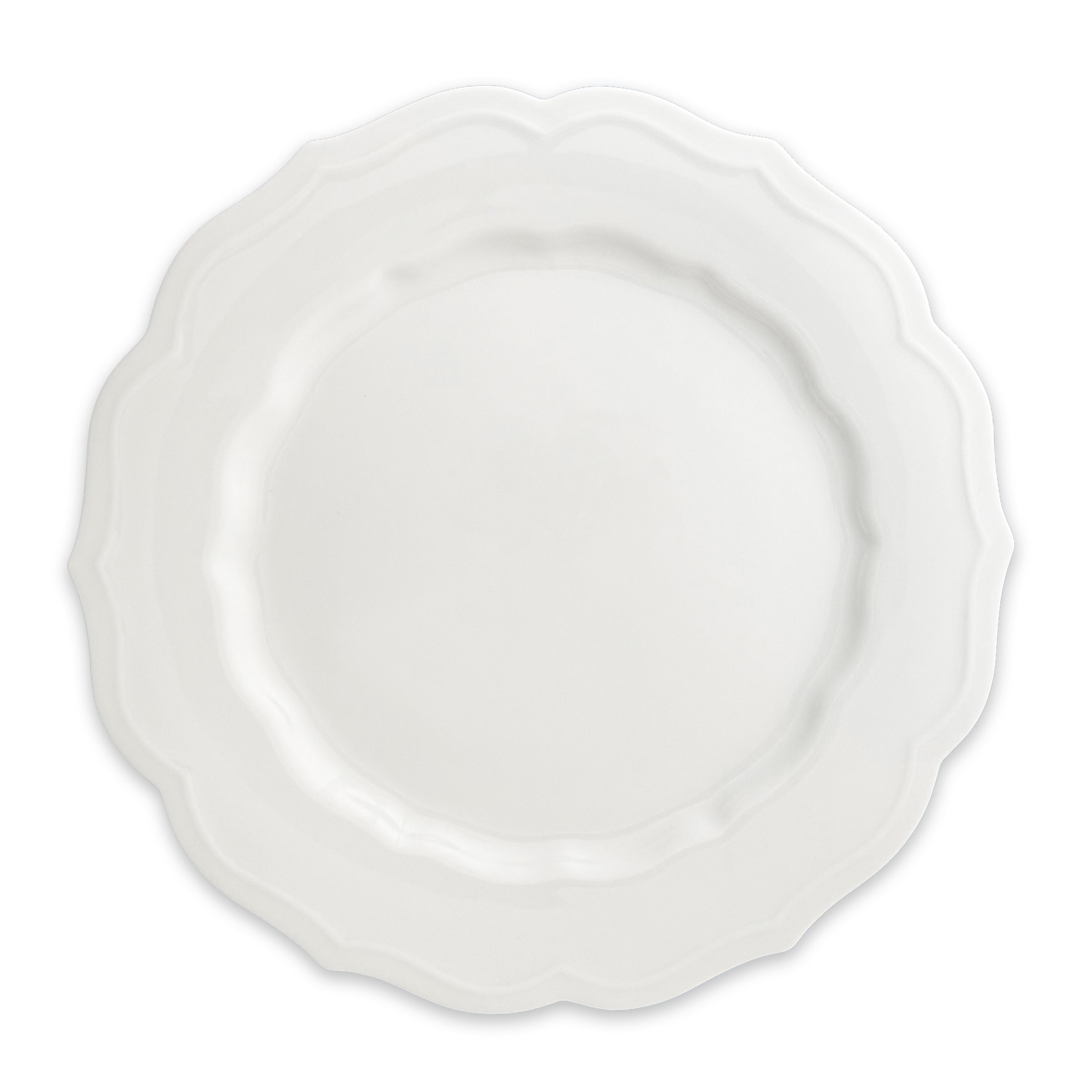 Stella Scalloped White Dinner Plate