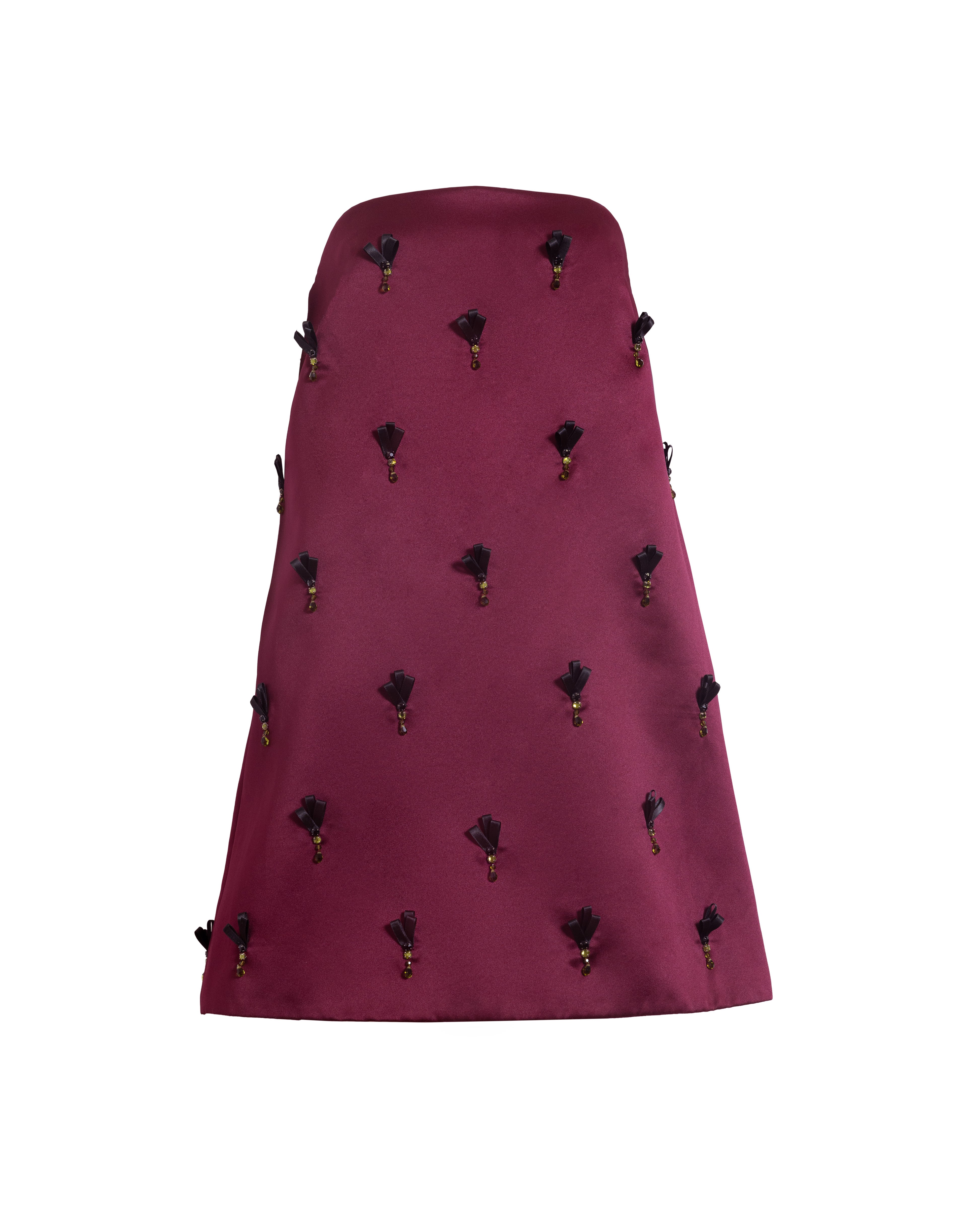 Stephanie Dress in Burgundy Multi