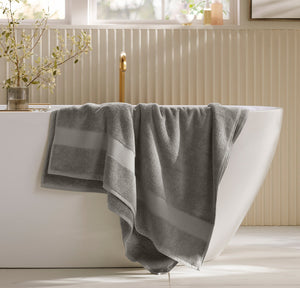 Plush Bath Sheet in Stone