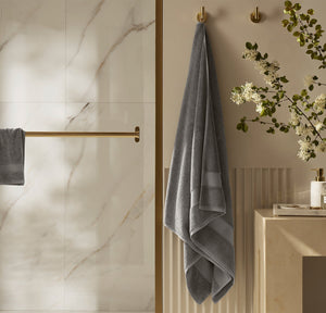 Plush Bath Sheet Set in Stone
