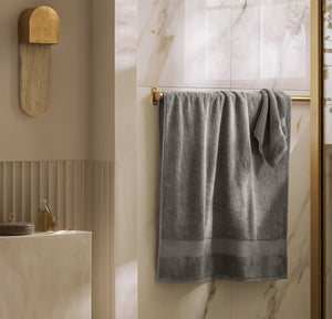 Plush Bath Towel in Stone