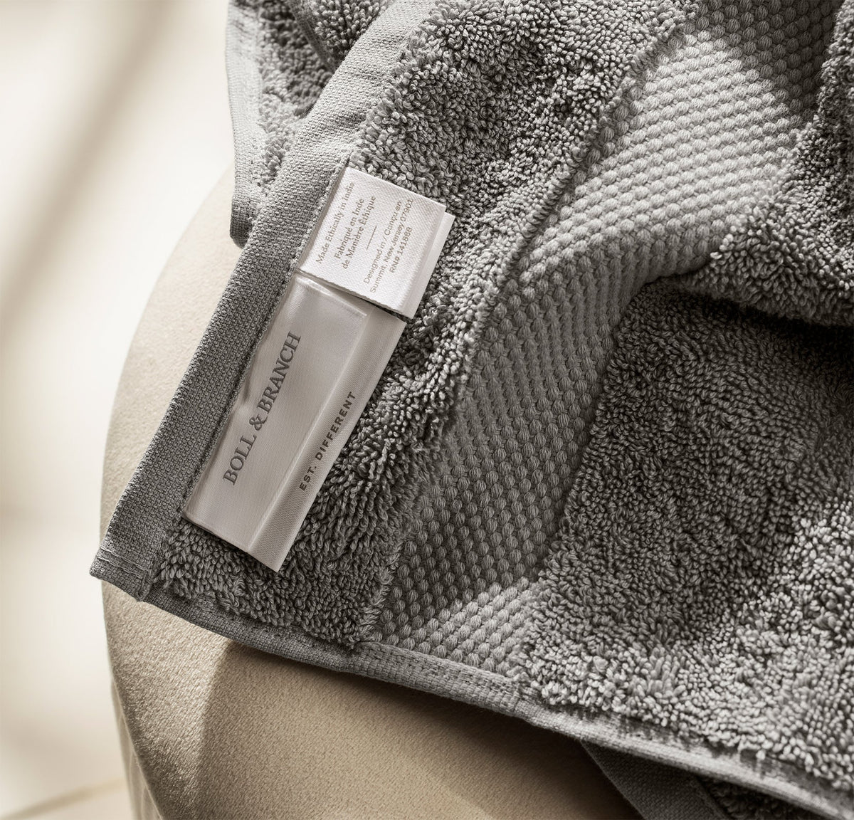 Plush Bath Towel in Stone