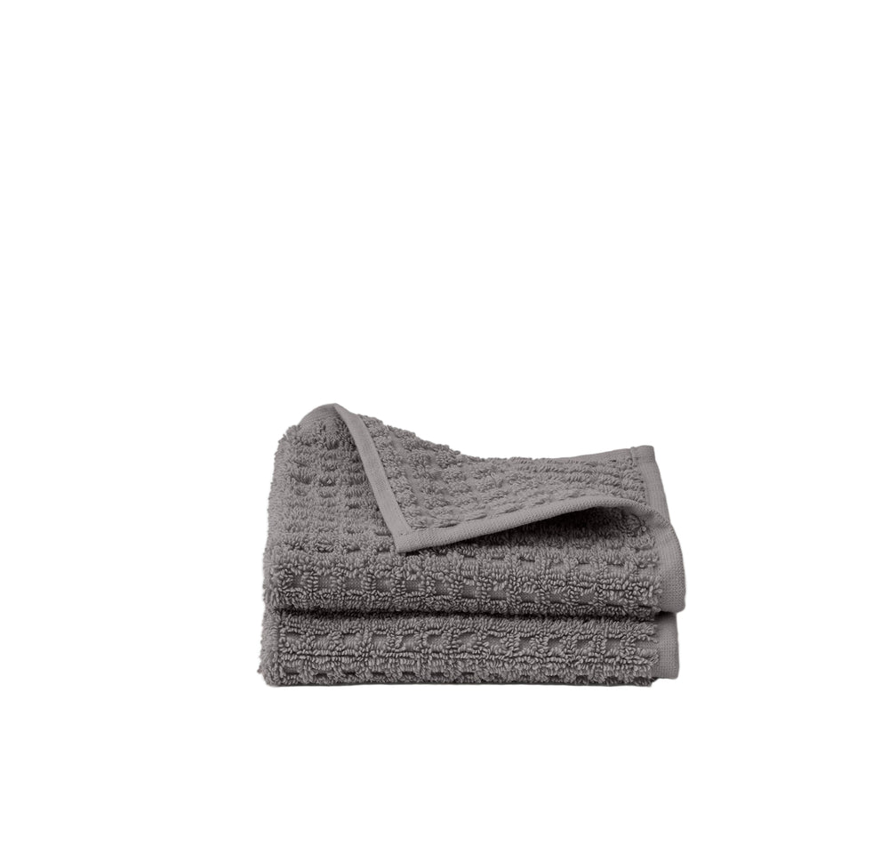 Turkish Waffle Washcloth in Stone, Set of 2