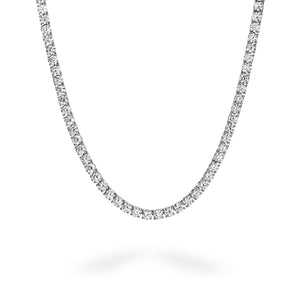 Straight Line Round Tennis Necklace