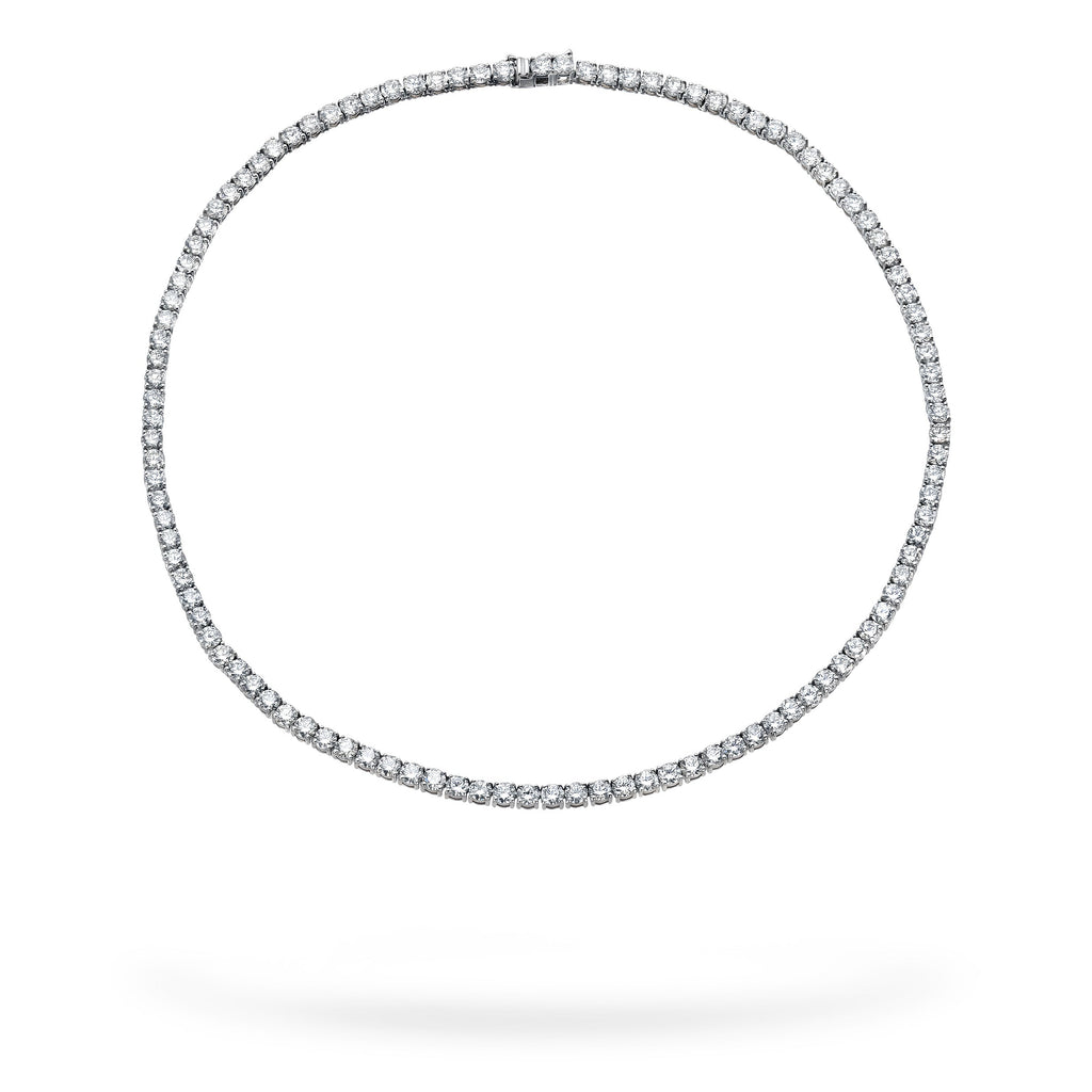 Straight Line Round Tennis Necklace