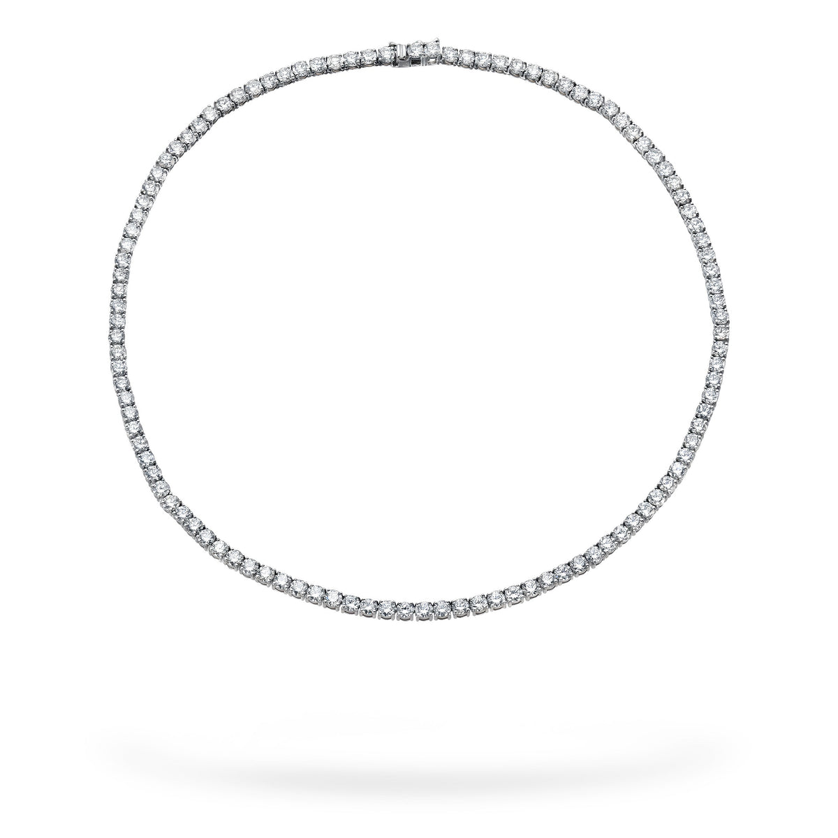 Straight Line Round Tennis Necklace