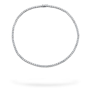 Straight Line Round Tennis Necklace