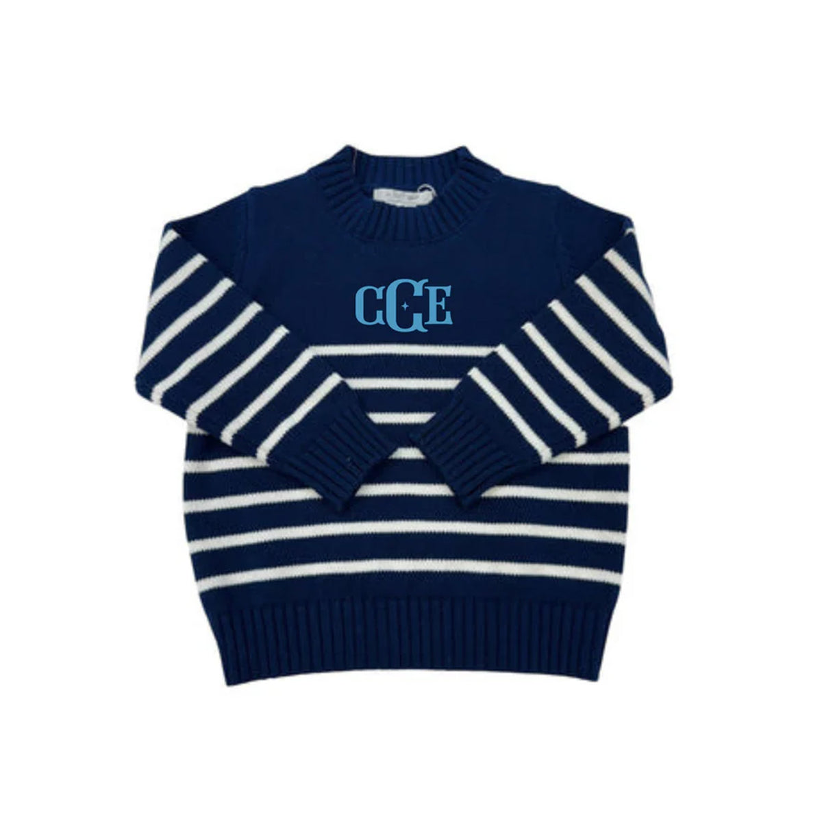 Striped Sweater in Navy & White Striped