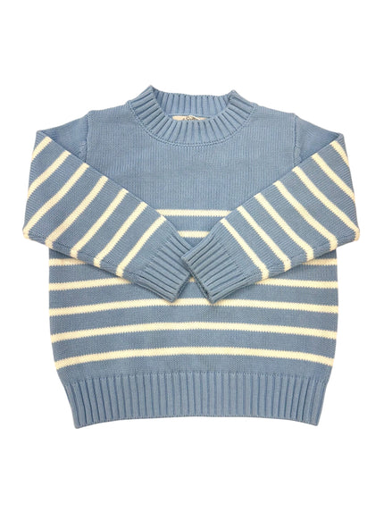 Striped Sweater in Blue & White Striped