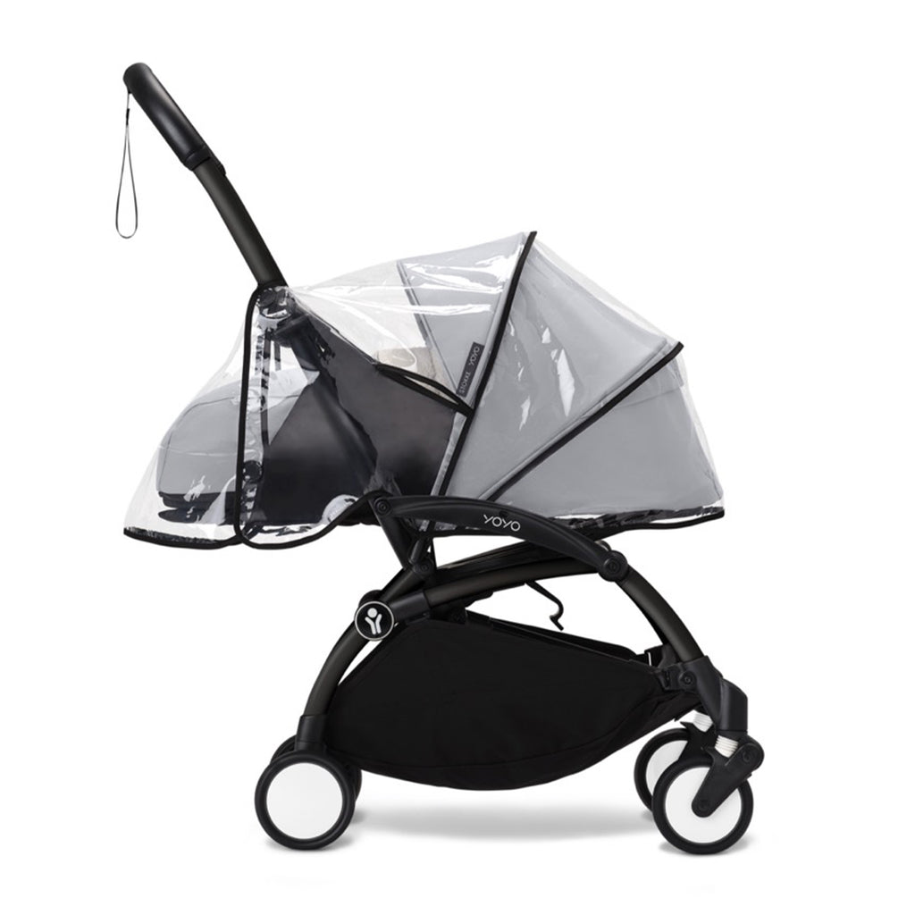 YOYO 0+ Newborn Pack Rain Cover in Black & Clear