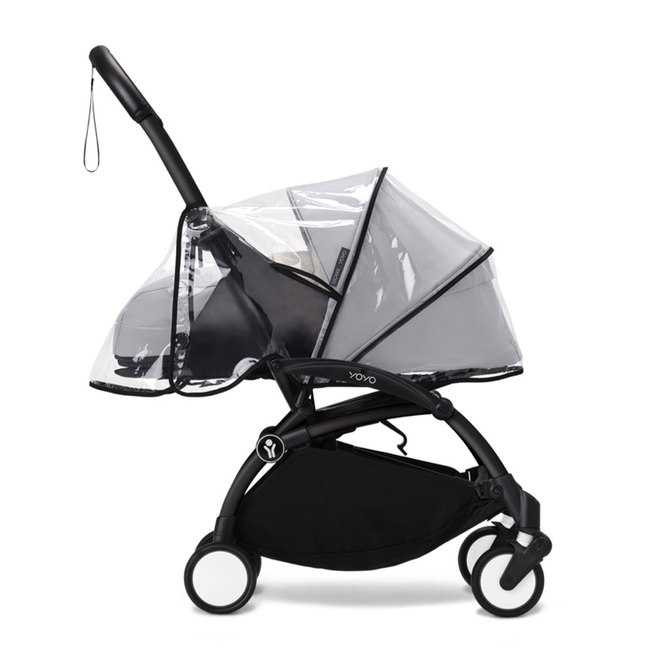 YOYO 0+ Newborn Pack Rain Cover in Black & Clear