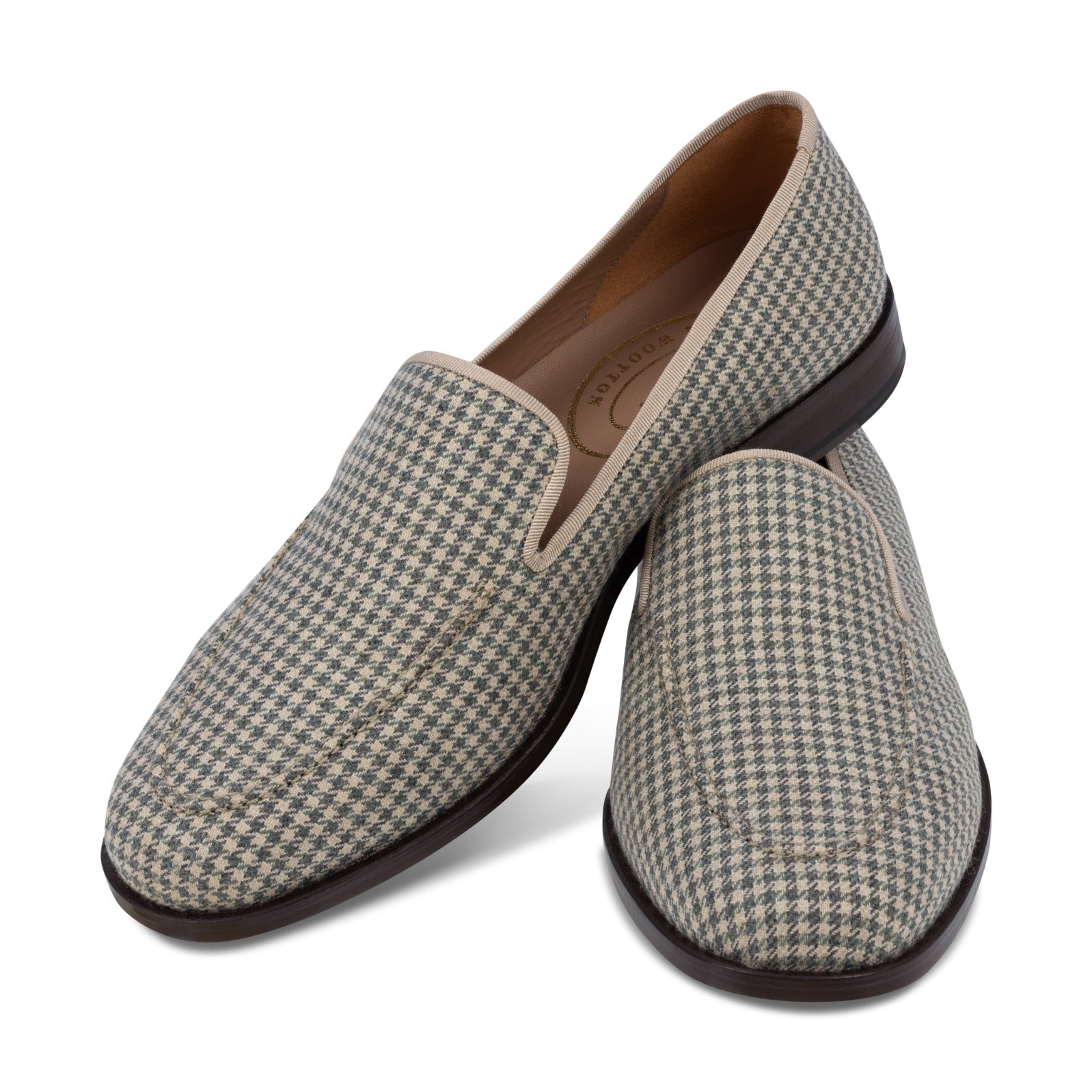Our Sartorial Beige Tweed Venetian (Men) item is photographed here against a white background.