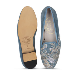Winter Garden Sky Velvet Slipper
