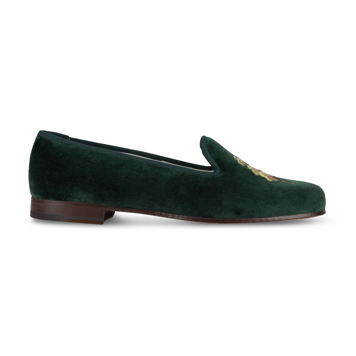 Our The Hunt Evergreen Velvet Slipper (Women) item is photographed here against a white background.