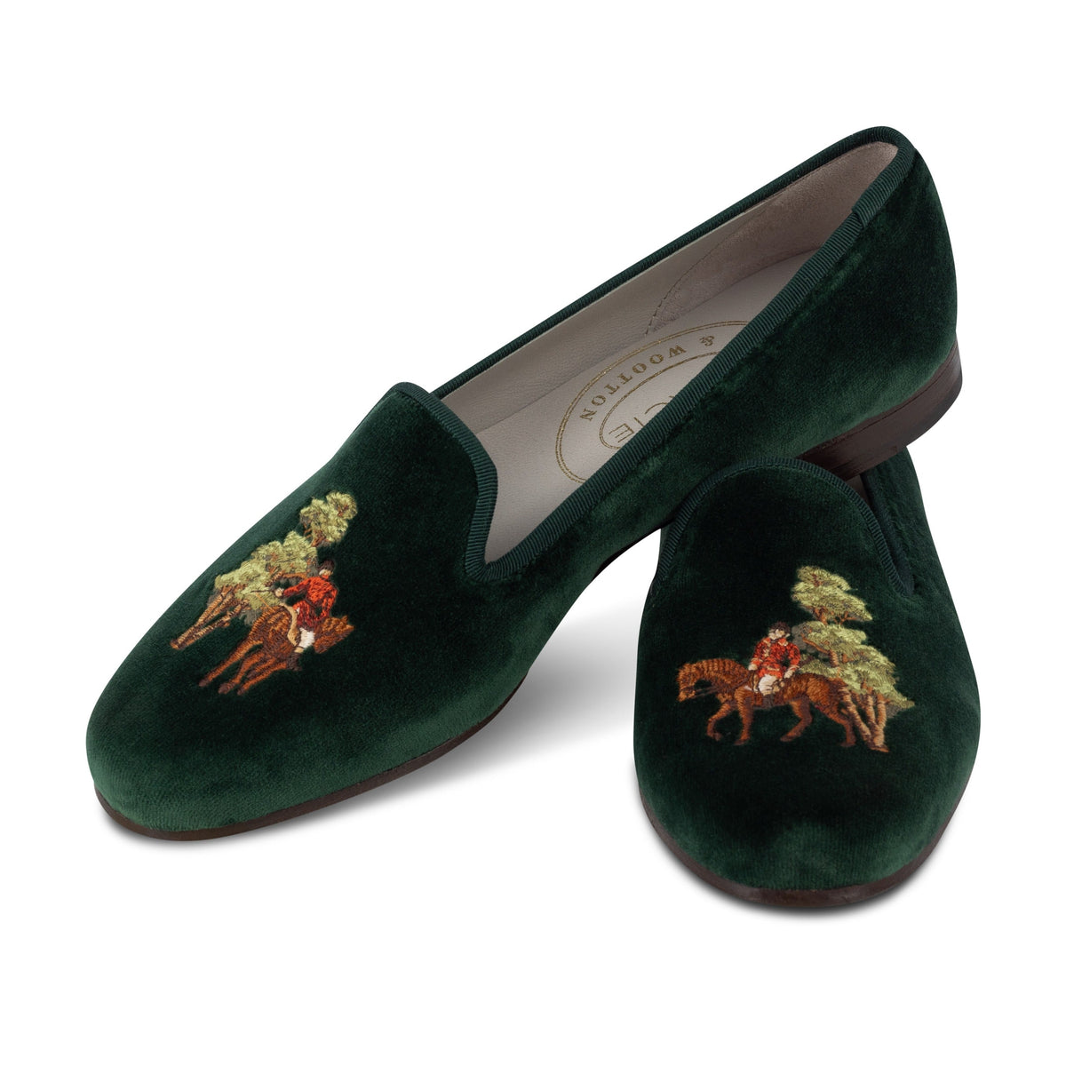 Our The Hunt Evergreen Velvet Slipper (Women) item is photographed here against a white background.