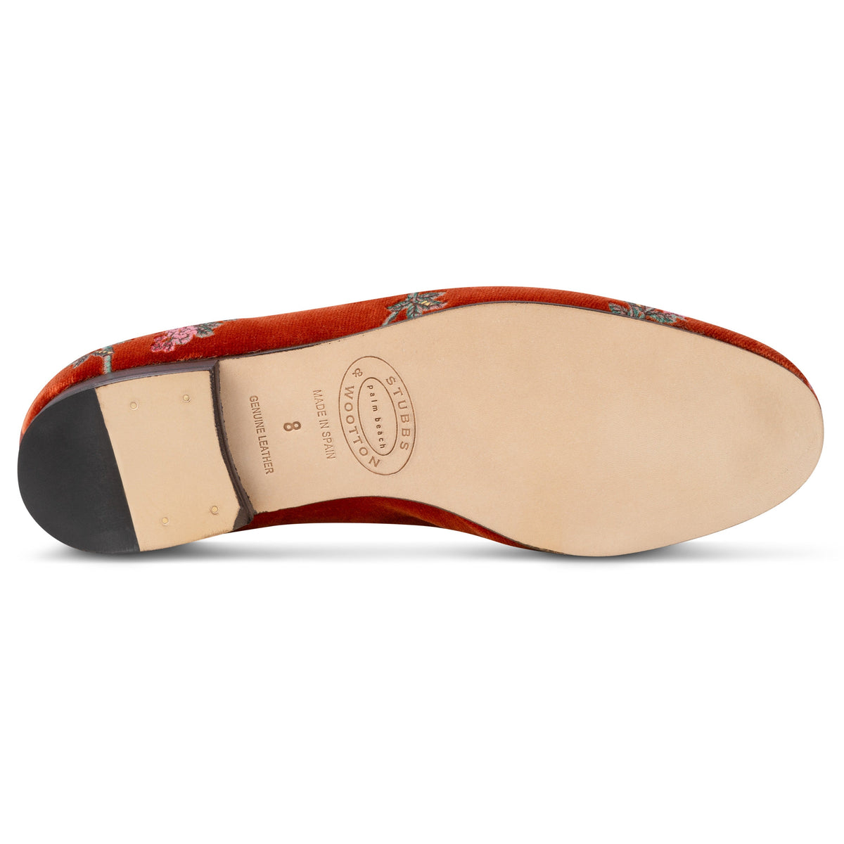 Marble Shimmer Rust Velvet Slipper