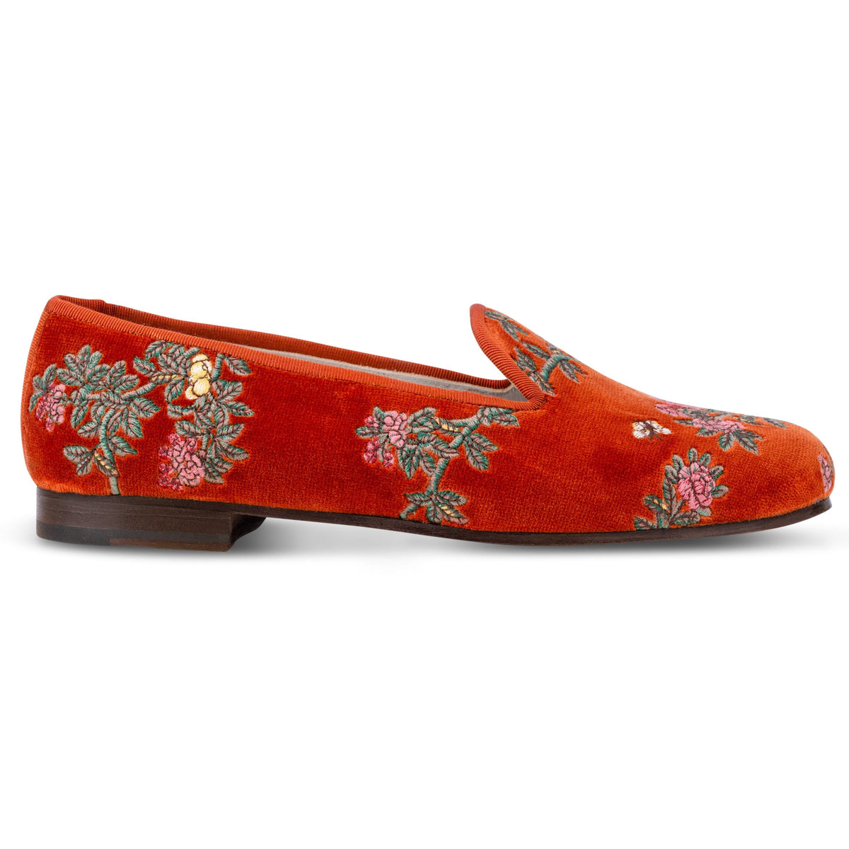 Marble Shimmer Rust Velvet Slipper
