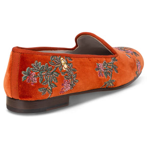 Marble Shimmer Rust Velvet Slipper