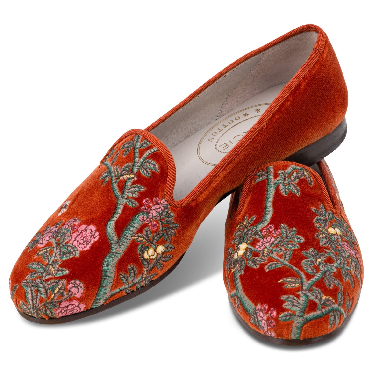 Marble Shimmer Rust Velvet Slipper