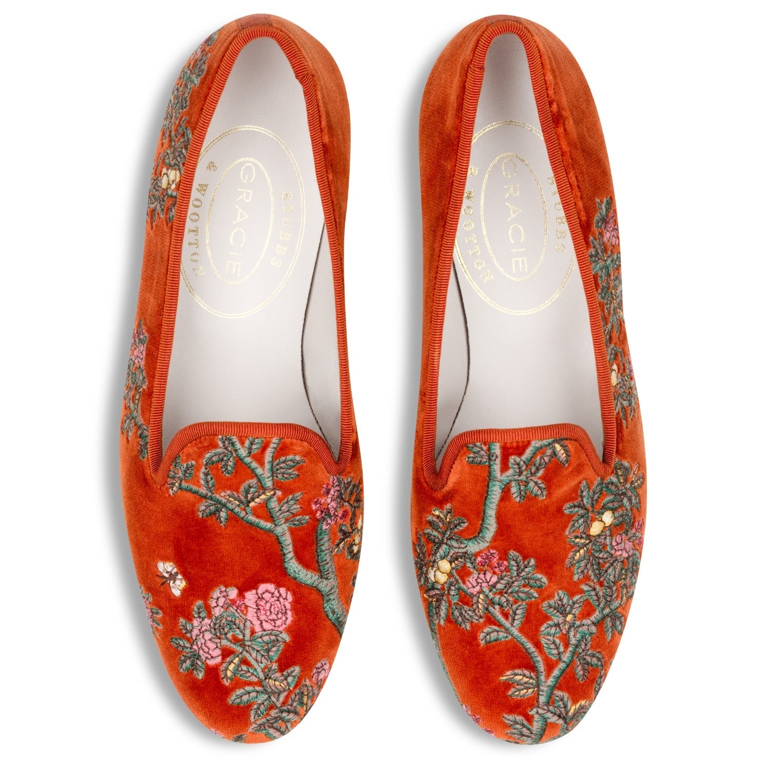 Marble Shimmer Rust Velvet Slipper