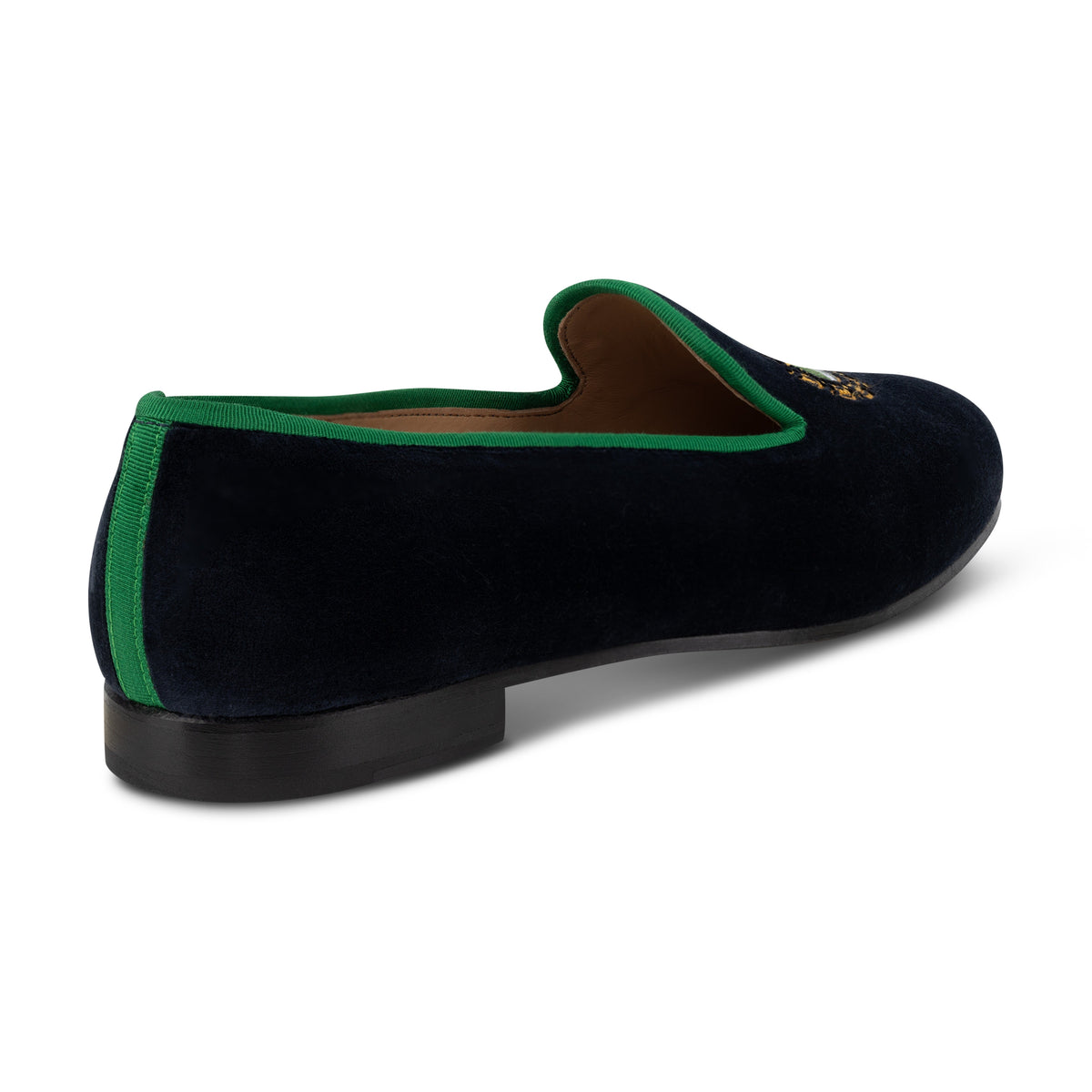Men's Tennis Crest Navy Velvet Slipper